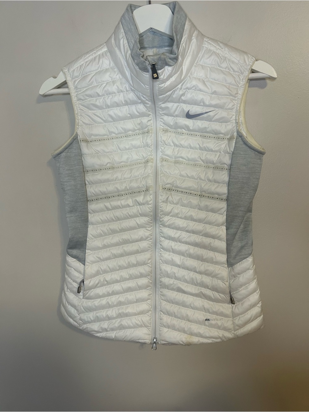 Nike Golf Aeroloft Vest White Gray Womens Neutral Athleisure